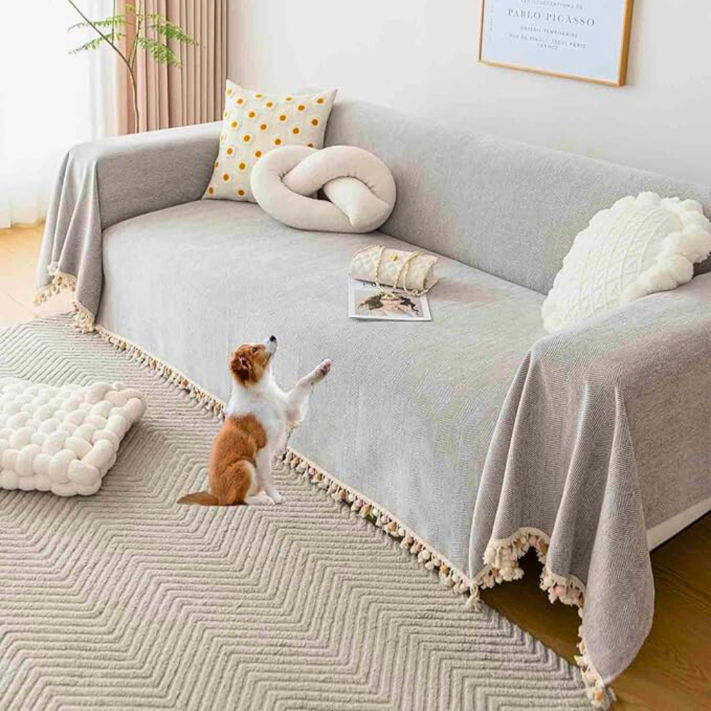 Plush Chenille Sofa Blanket Slipcover