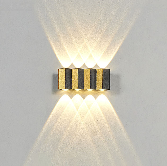 Modern Gold Aluminum Outdoor LED Wall Light
