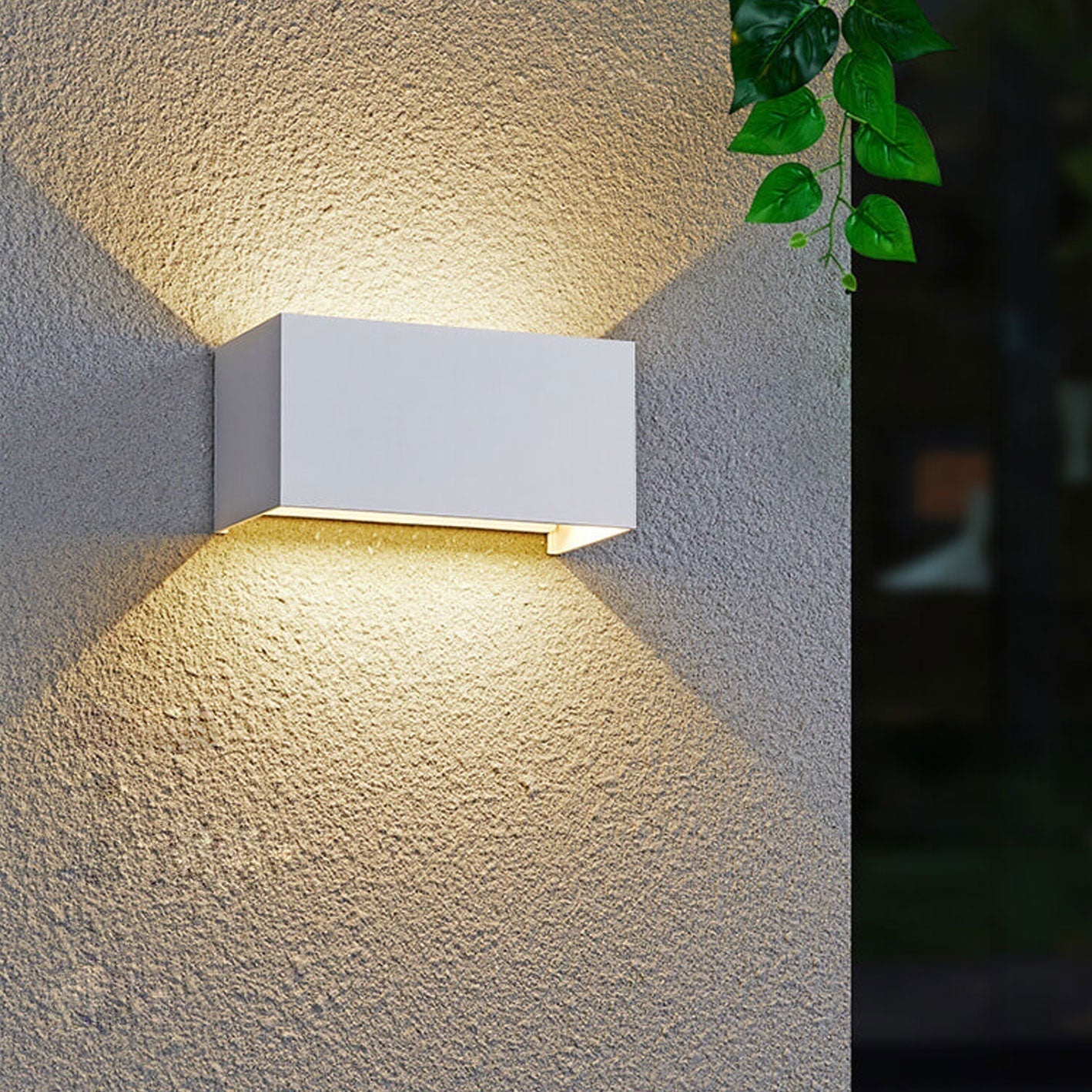 Modern Waterproof Rectangular LED Wall Light for Outdoor Use
