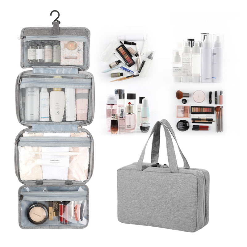 Compact Travel Cosmetic Organizer with 4 Compartments