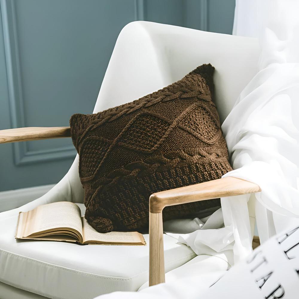 Braided Knitted Acrylic Cotton Cushion Cover