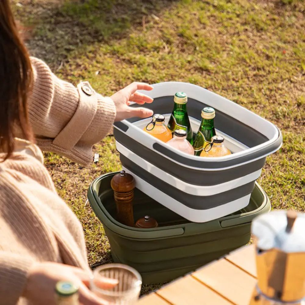 Collapsible Multi-Use Storage Basket for Camping and Home