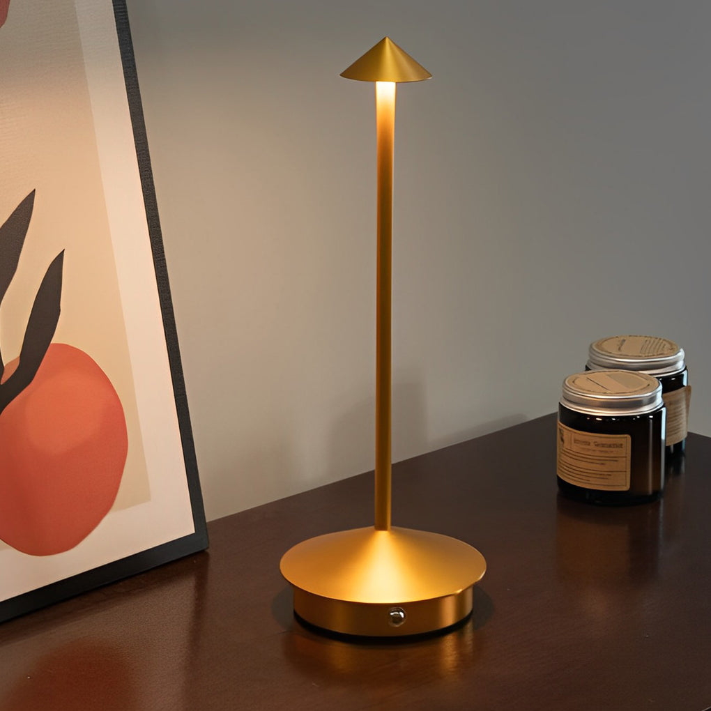 Rechargeable Dimmable USB Table Lamp - Modern Aluminum Design