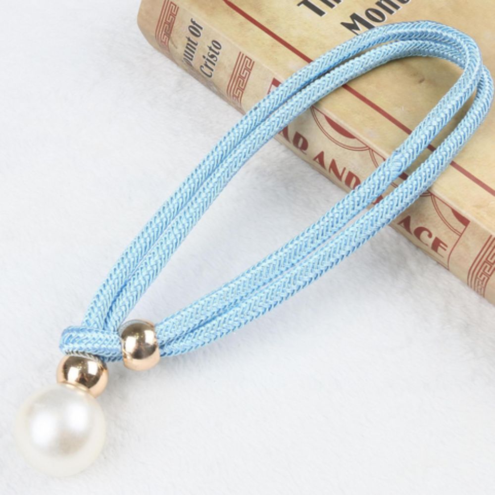 Adjustable Faux Pearl Curtain Tie Backs - 2 Piece Set
