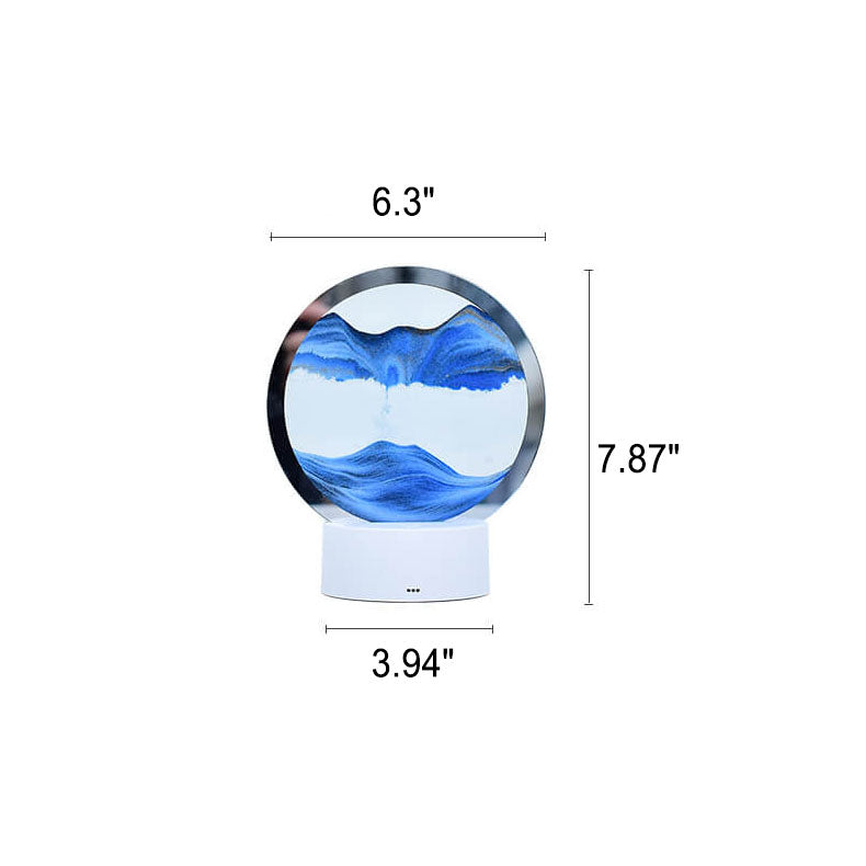 3D LED Quicksand Hourglass Table Lamp - Modern Glass Design