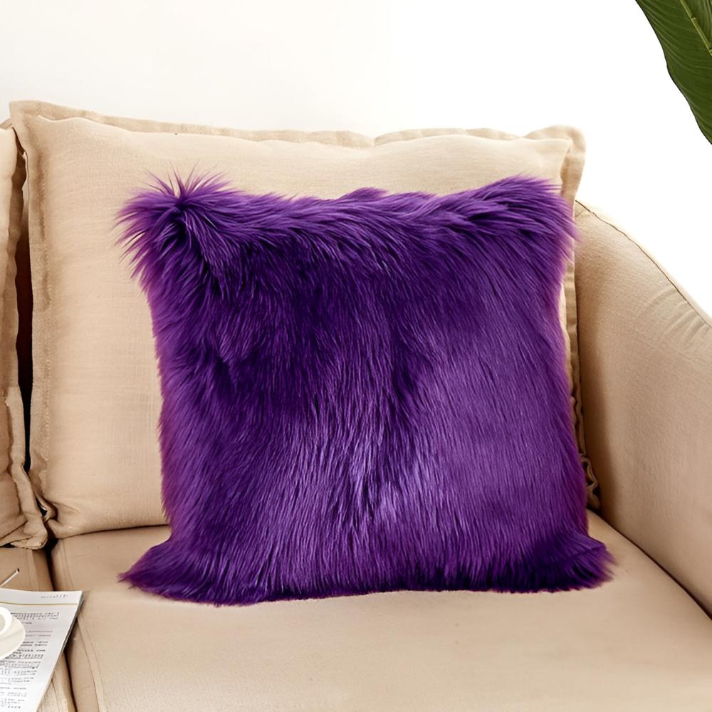 Plush Furry Cushion Covers 18x18 Inch