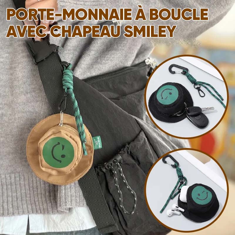 Mini Smiley Headphone Case with Keychain