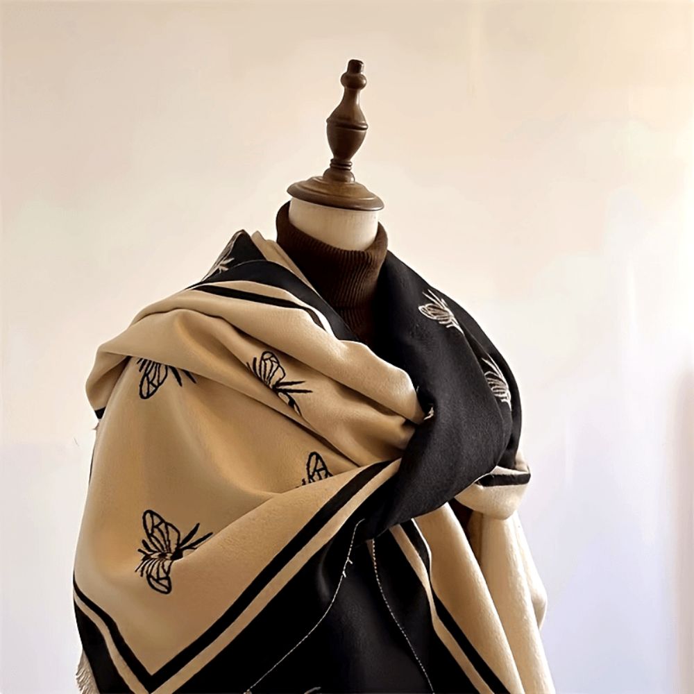 Bee Pattern Microfiber Winter Scarf