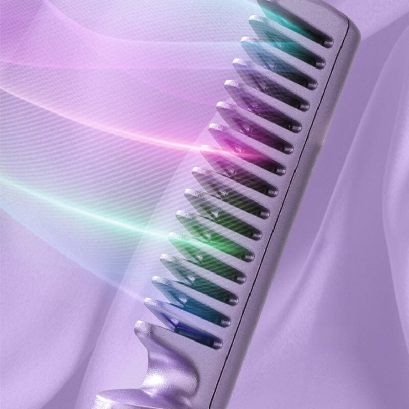 Mini Rechargeable Hair Straightener with Built-in Comb