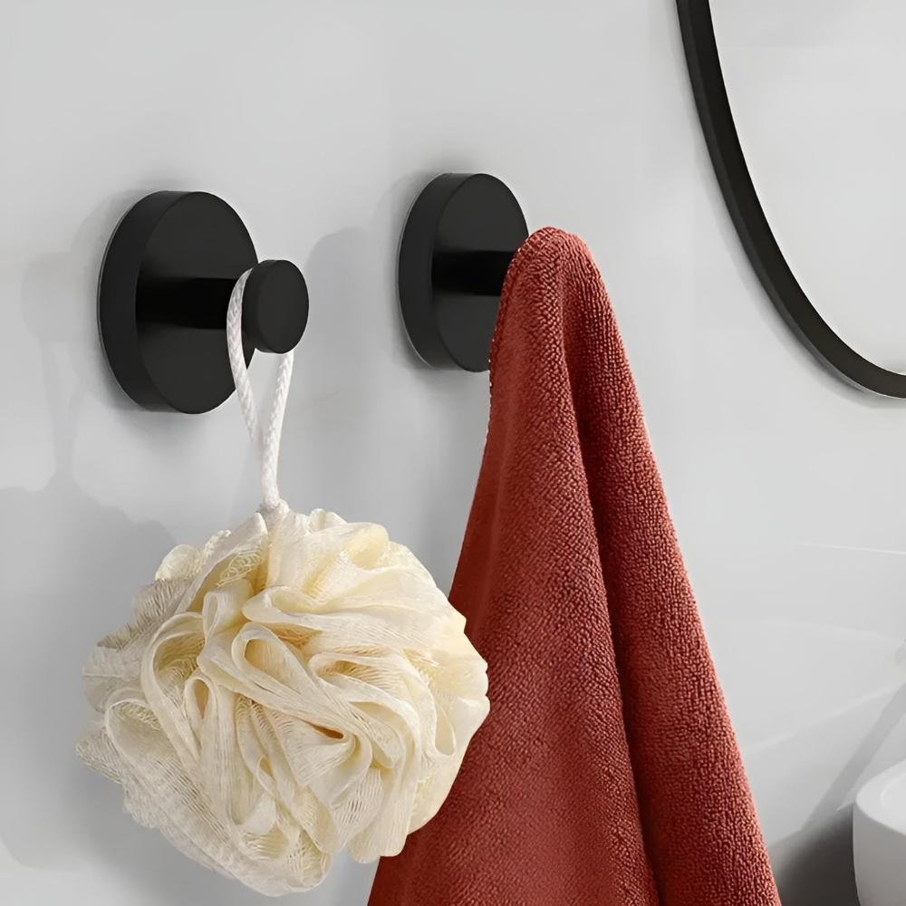 Stainless Steel Grip Lock Shower Hooks - Tool-Free, Waterproof, 7kg Capacity