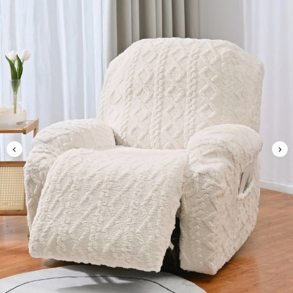 Jacquard Stretch Recliner Sofa Slipcover with Grip Technology