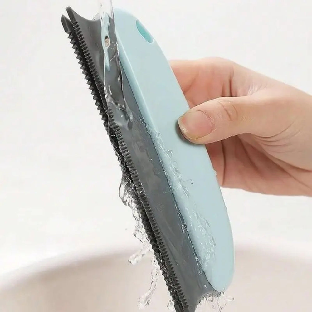Pet Hair Remover Brush with Soft Rubber Bristles