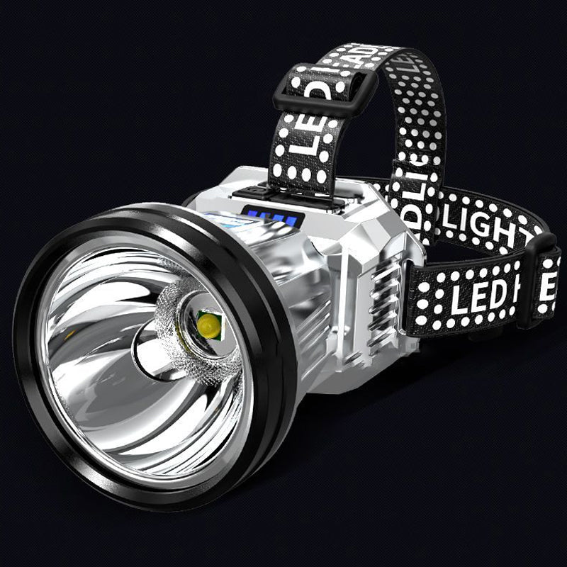 Rechargeable LED Headlamp with Dual Brightness and Battery Indicator