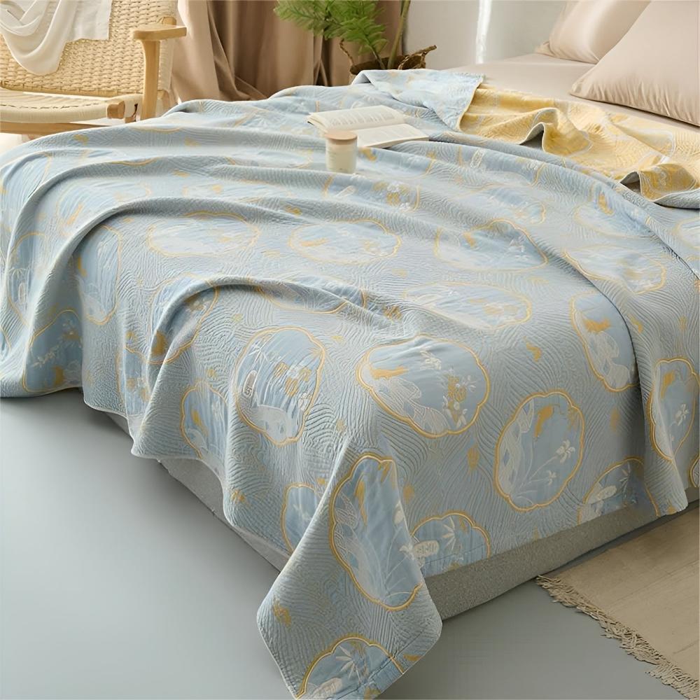Reversible Cotton Blend Coastal Dreams Blanket