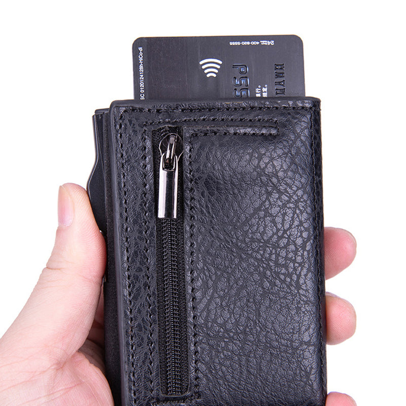 Automatic RFID-Blocking Side-Slider Card Holder