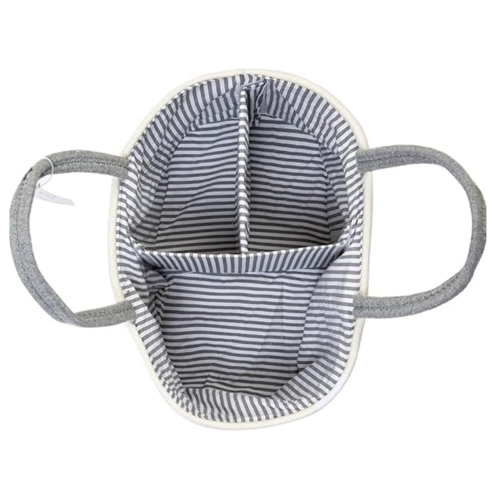 Braided Grey Portable Baby Essentials Caddy