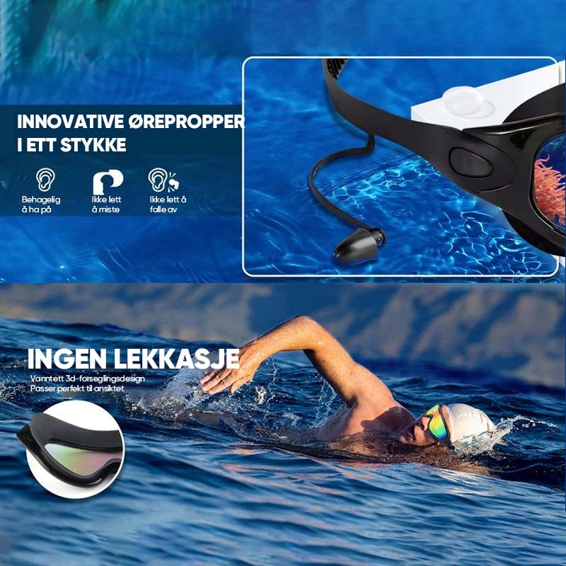 Anti-Fog Silicone Swim Goggles with Wide Vision