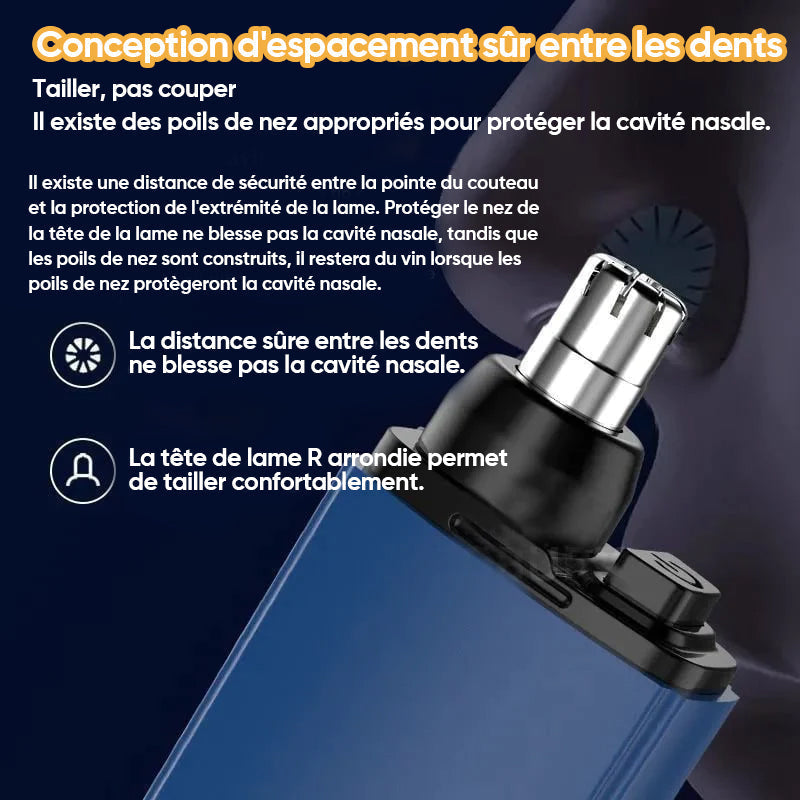 Rechargeable Portable Nose Hair Trimmer with Waterproof Design