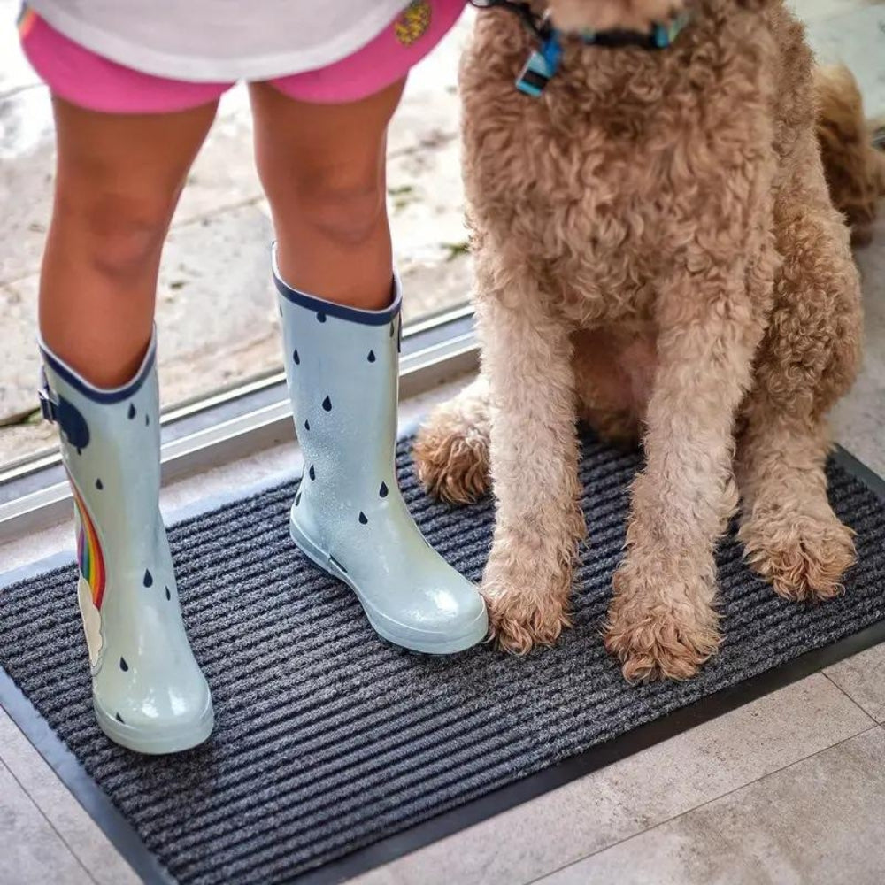 Durable Striped Non-Slip Door Mat