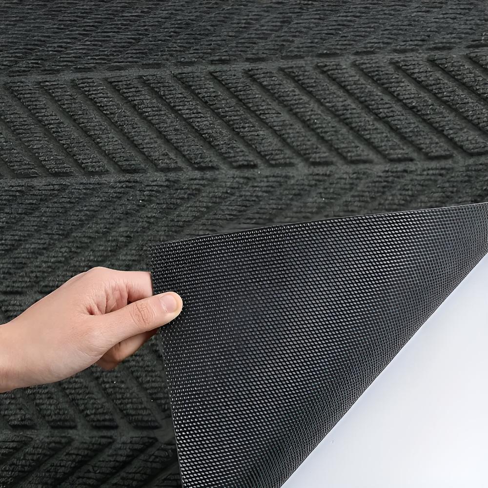 Chevron Textured Non-Slip Door Mat