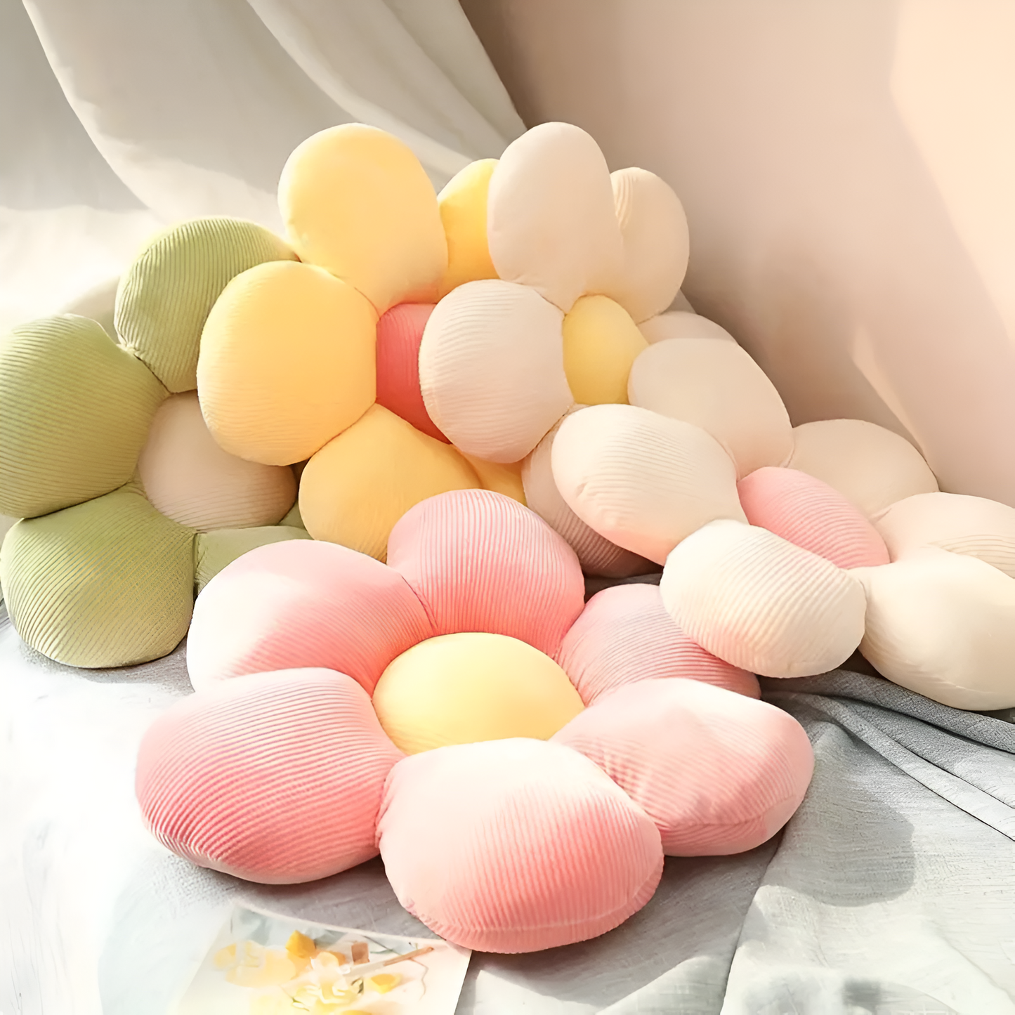 Plush Flower-Shaped Seating Cushion