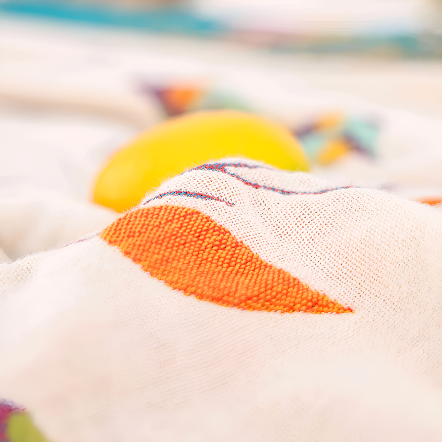 Whimsical Bird Cotton Blanket with Tassels