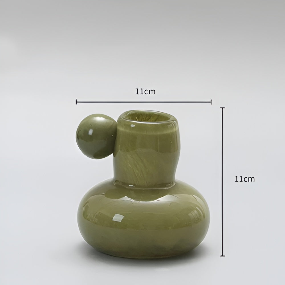 Colorful Round Glass Candle Holder