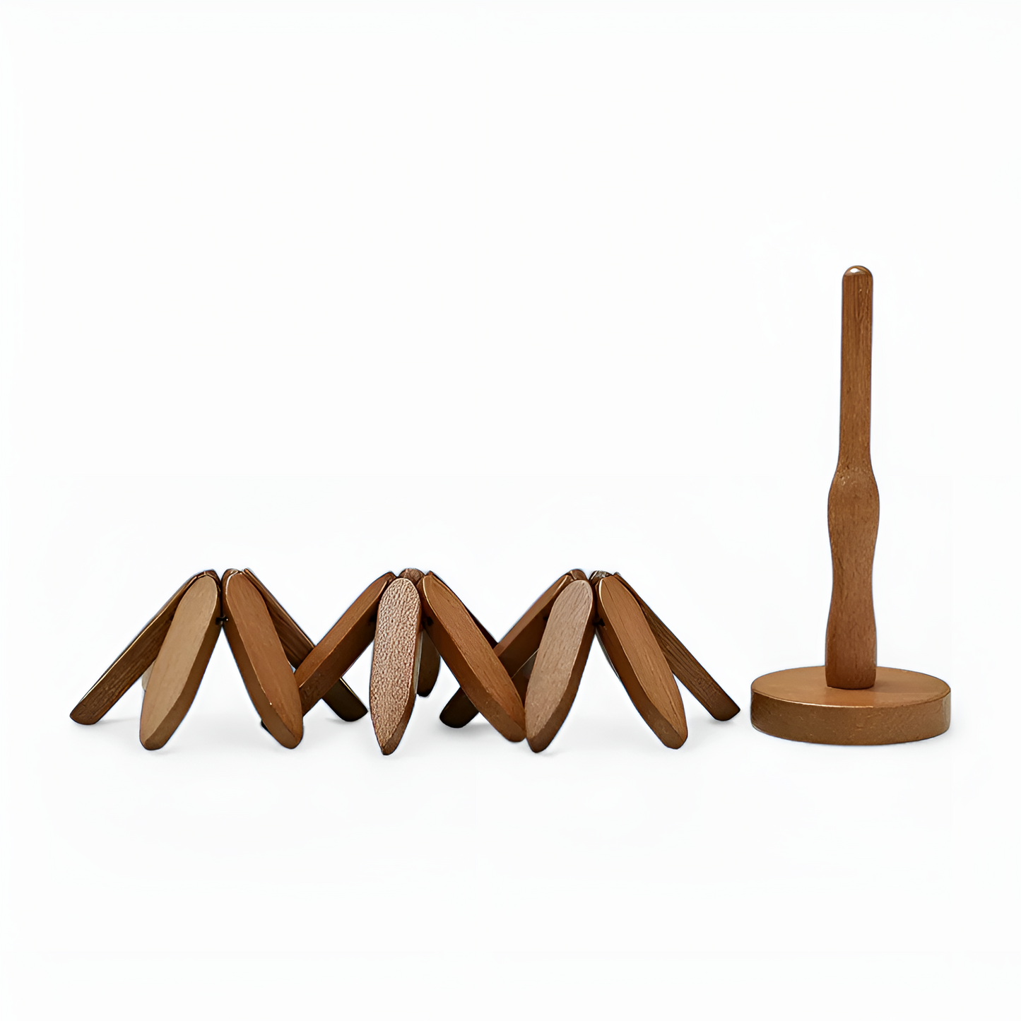 Foldable Black Walnut Wooden Trivet Set