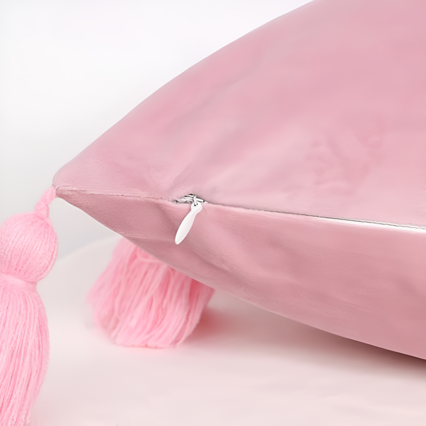 Bohemian Velvet Pompom Cushion Cover