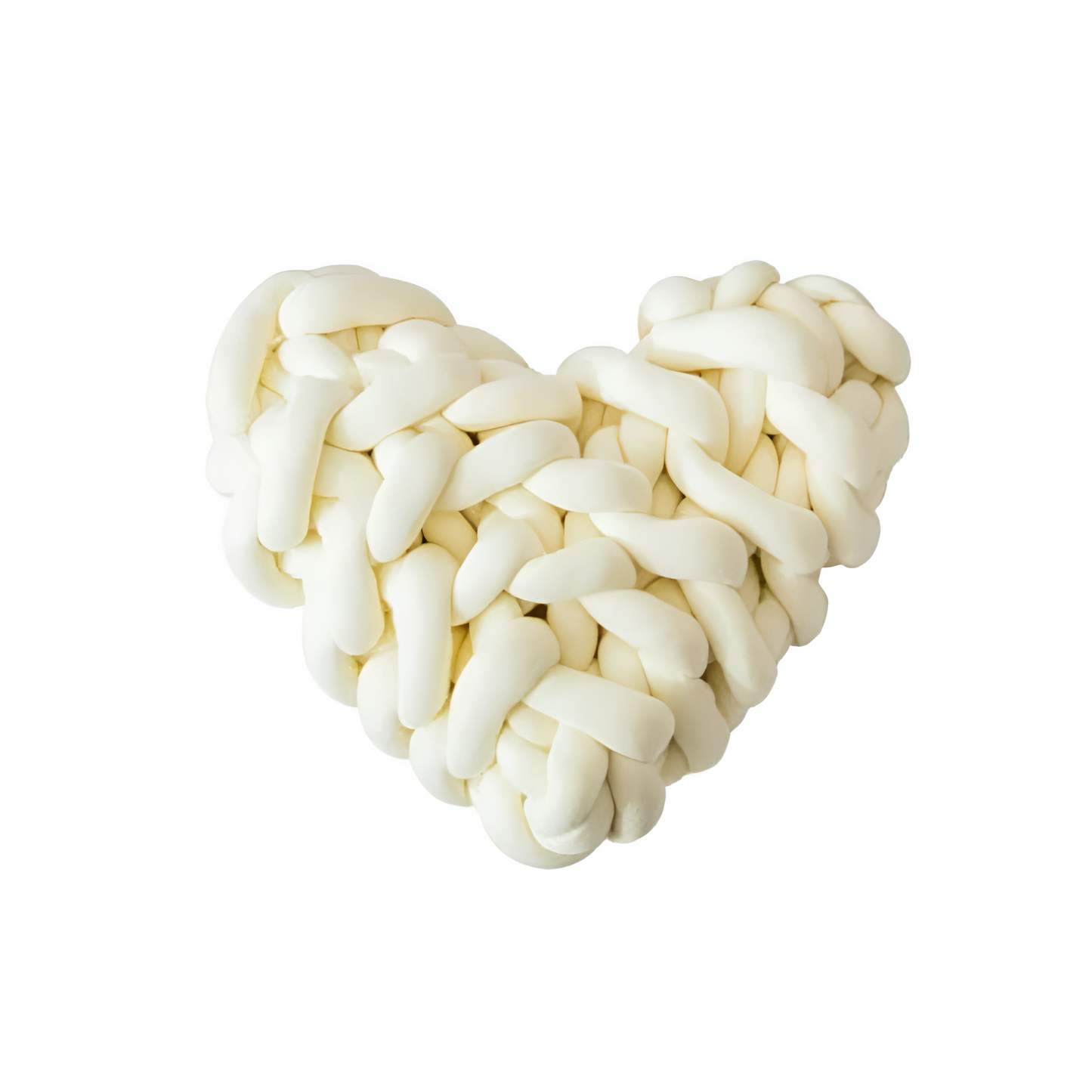 Plush Heart-Shaped Knotted Cushion