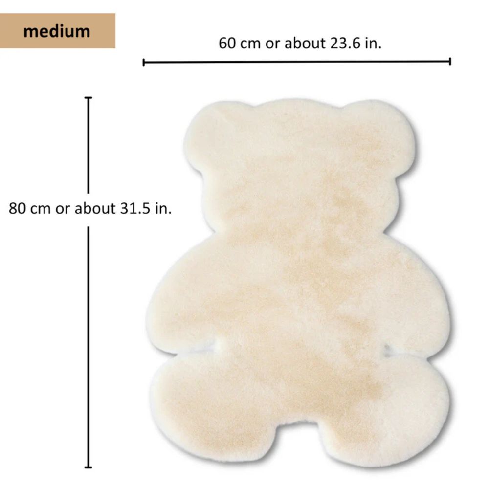 Plush Bear-Shaped Microfiber Area Rug