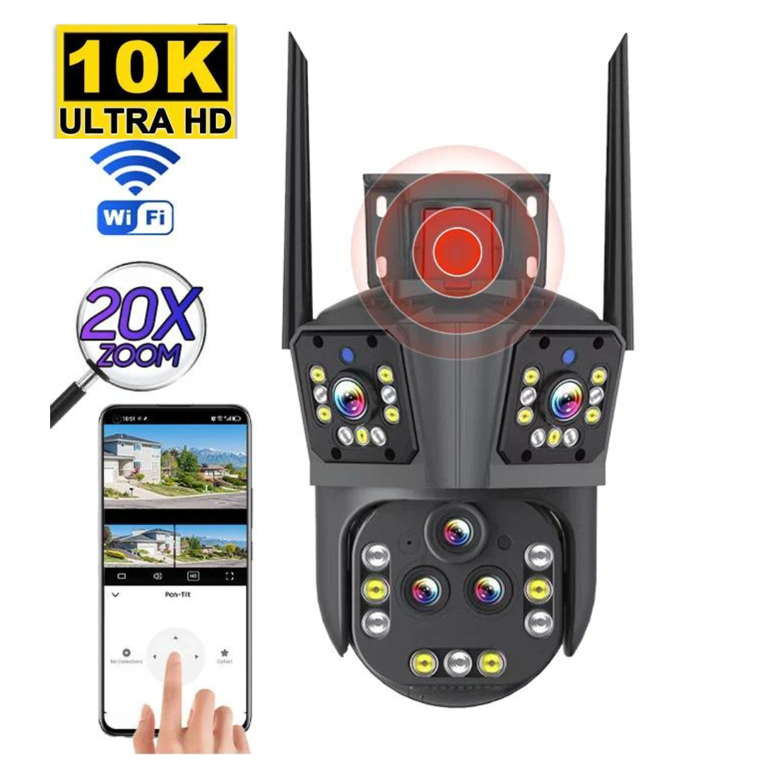 20MP WiFi Security Camera with 20x Zoom and Smart Tracking