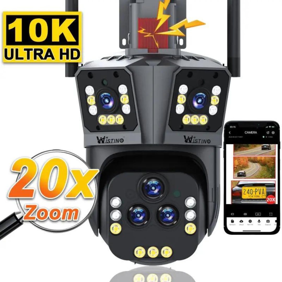 20MP WiFi Security Camera with 20x Zoom and Smart Tracking