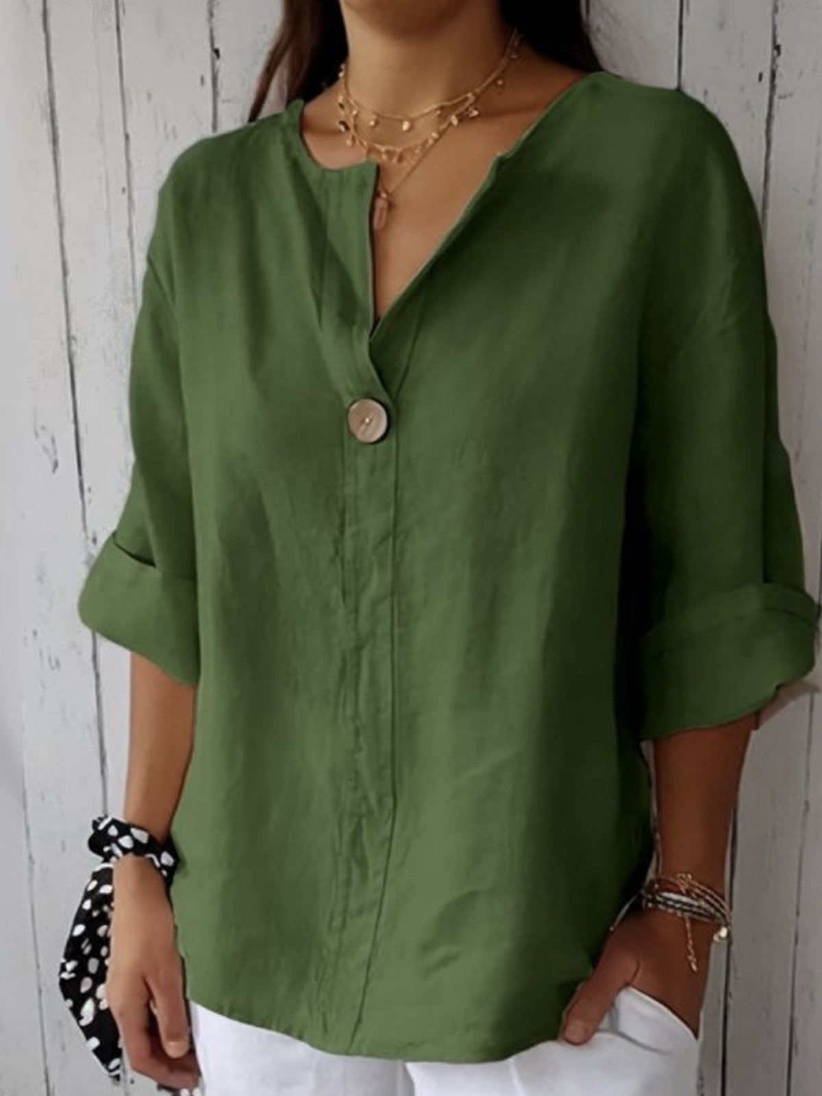 Irina™ | Casual V-Neck Blouse