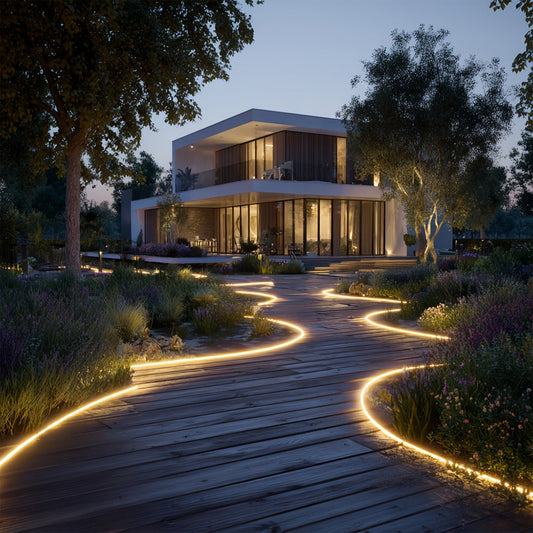 Solar-Powered LED Rope Lights with 8 Modes - 320/640 LEDs