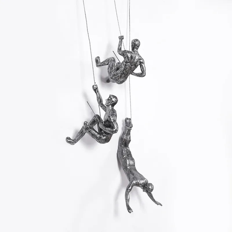 Decorative Climbing Wall Sculptures Set of 3