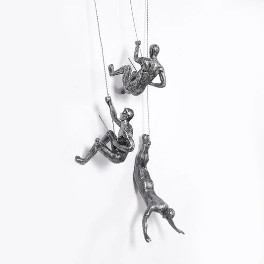 Decorative Climbing Wall Sculptures Set of 3