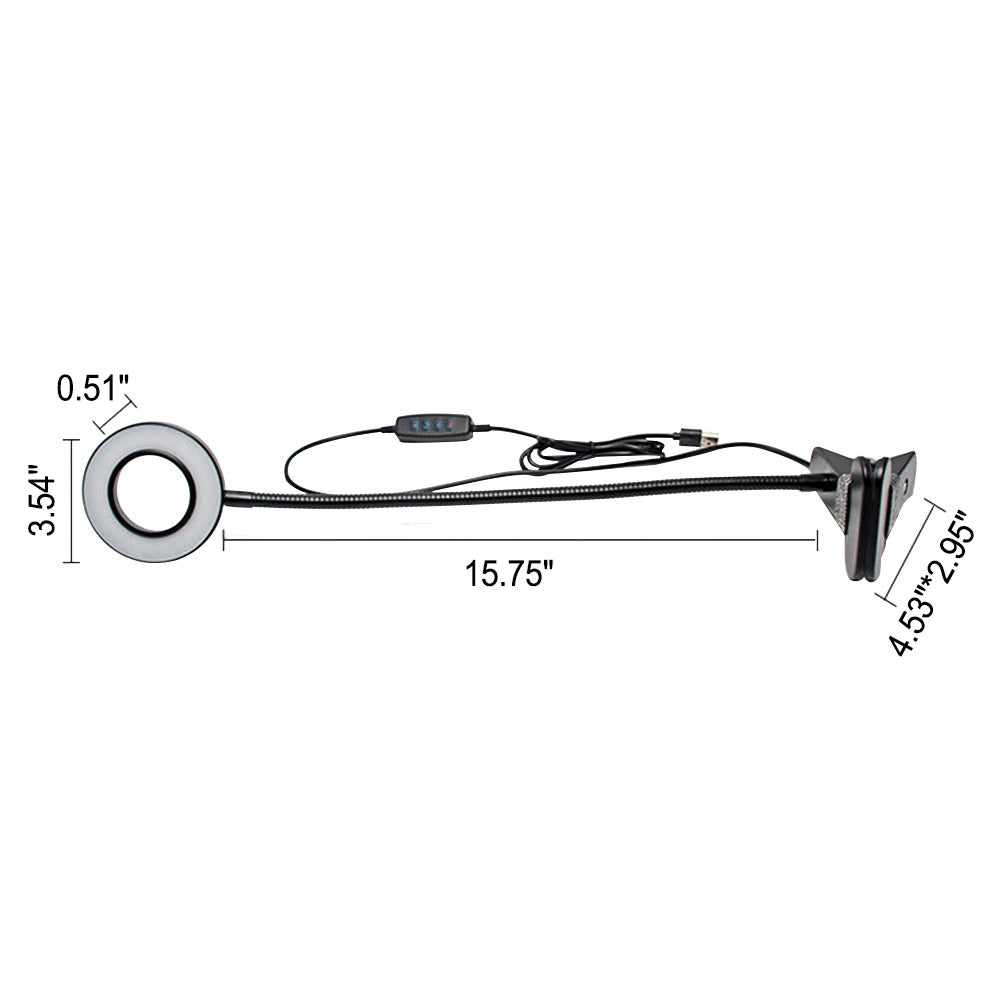 USB Metal Clip-On LED Desk Lamp