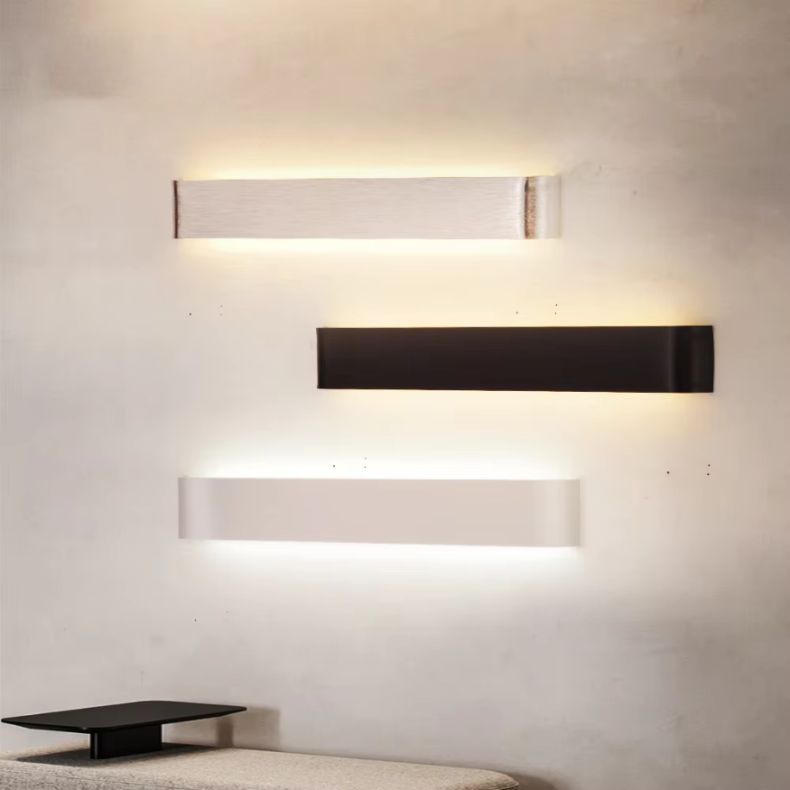Nordic LED Wall Light in Brushed Aluminum - Modern Indoor Fixture