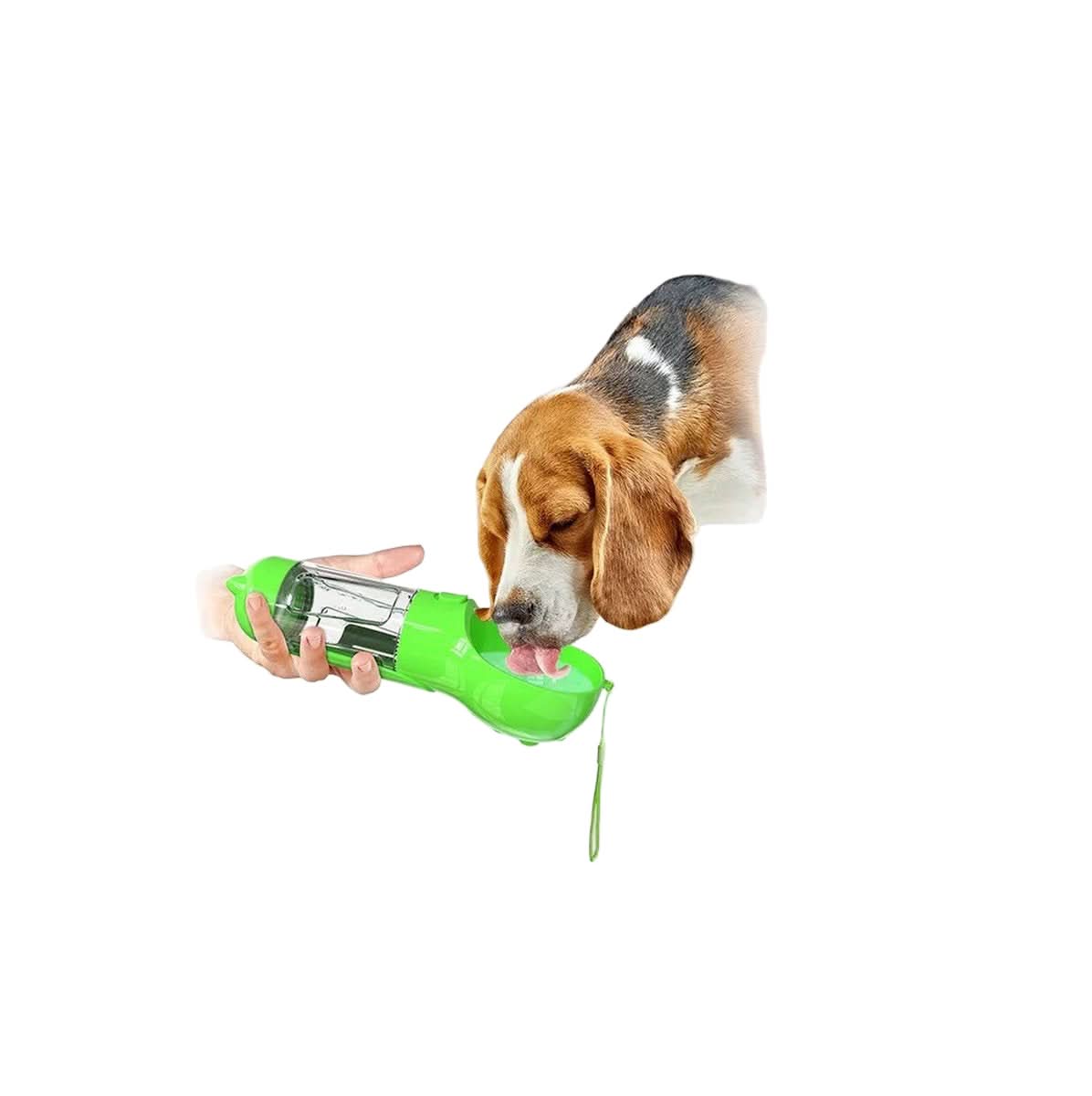 2-in-1 Dog Water and Food Bottle with Waste Bag Holder