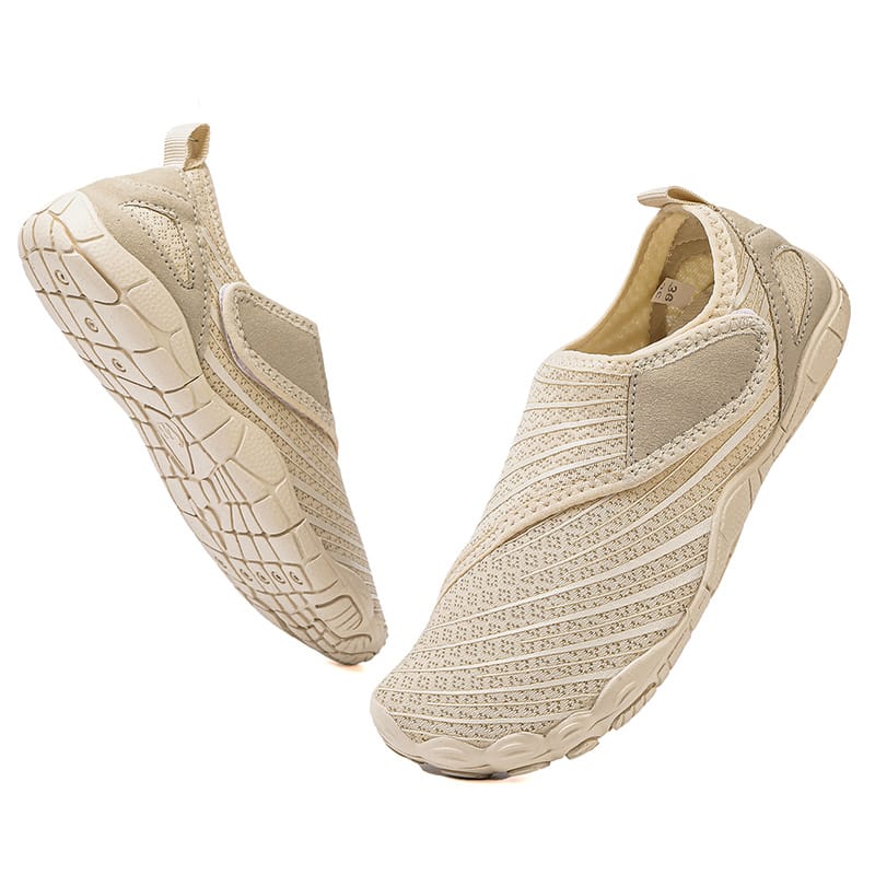 Slip-On Breathable Sports Shoes with Ribbed Detailing