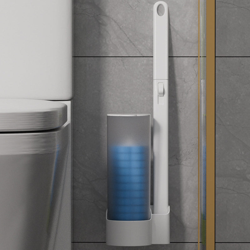 Disposable Toilet Cleaning Brush Set with Sponge Heads and Holder