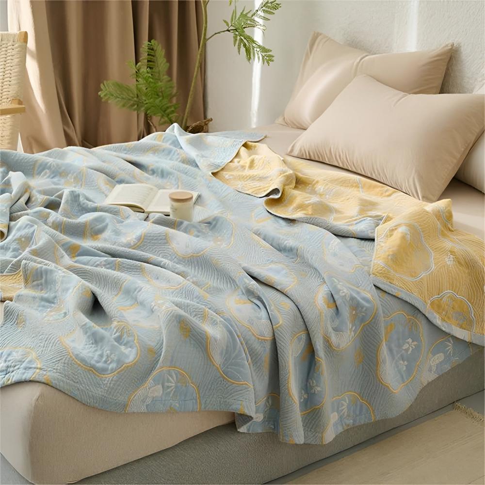 Reversible Cotton Blend Coastal Dreams Blanket