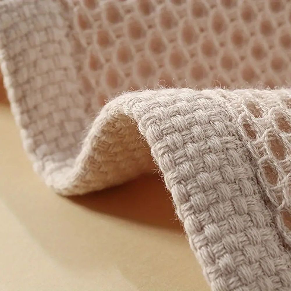 Honeycomb Cotton Kitchen Towels - Super Absorbent and Quick Drying