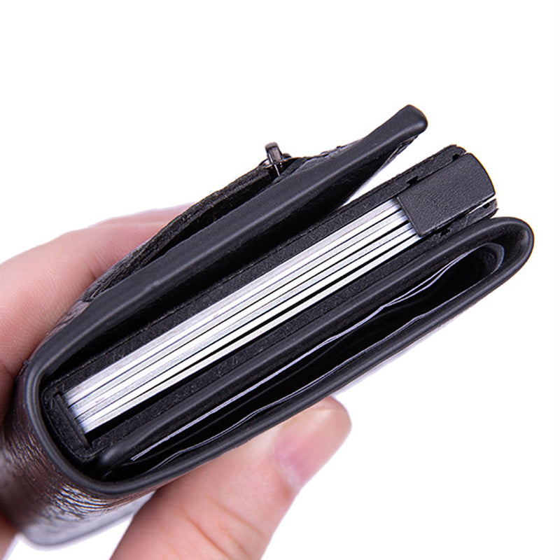 Automatic RFID-Blocking Side-Slider Card Holder