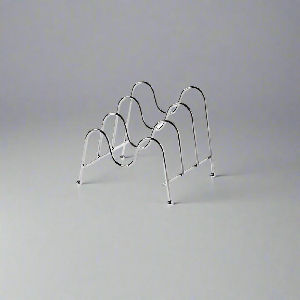 Multi-Layer Chrome Pot Lid and Plate Organizer