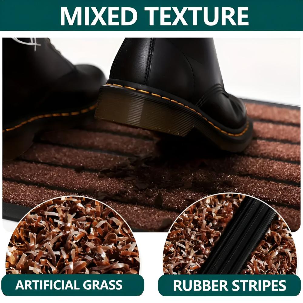 Heavy-Duty Stripe Door Mat with Non-Slip Backing