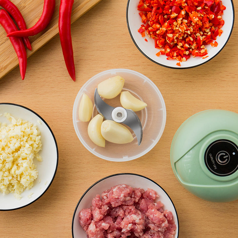 USB Rechargeable Electric Garlic Chopper and Mini Food Processor