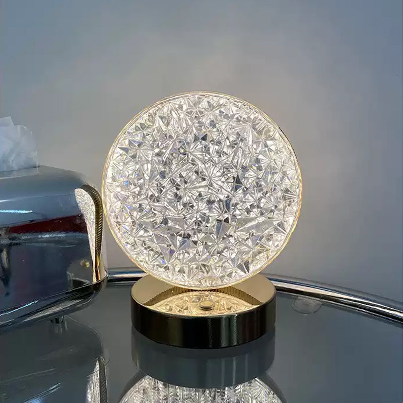 Star and Moon Metal Table Lamp with USB Charging
