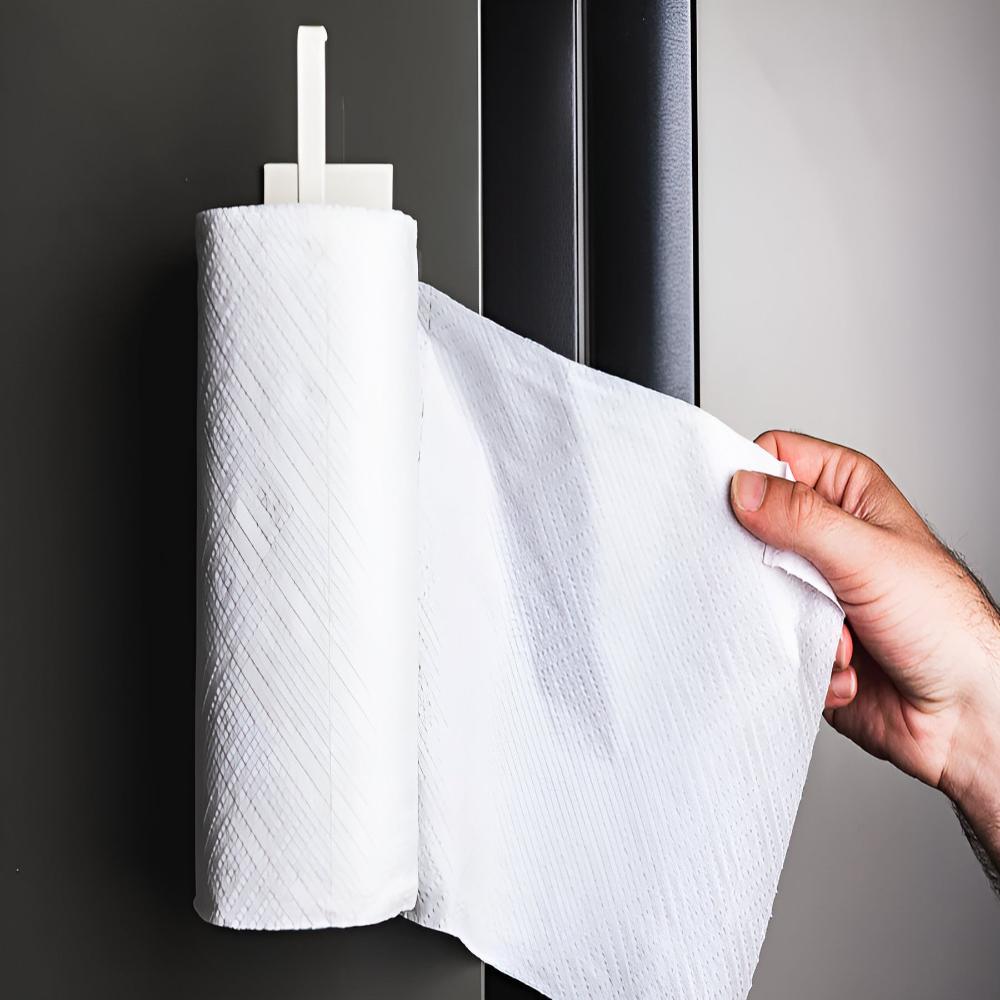 Adhesive Wall-Mounted Paper Towel Holder in Durable Iron